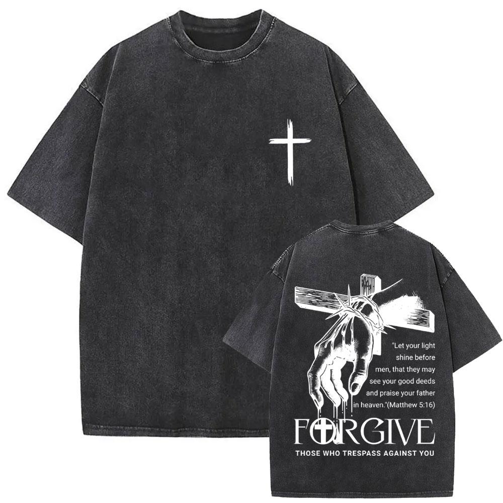 Awesome Christian Jesus Bible Verse Vintage Washed Tshirts Men Women Casual Cotton Oversized T Shirts Hip Hop Retro Streetwear