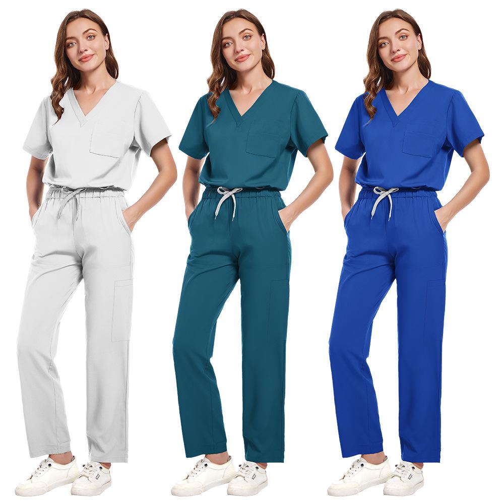 Unisex Medical Scrub Suit - Sweat-Absorbing, Heat-Dissipating Workwear for Hospital Operating Rooms