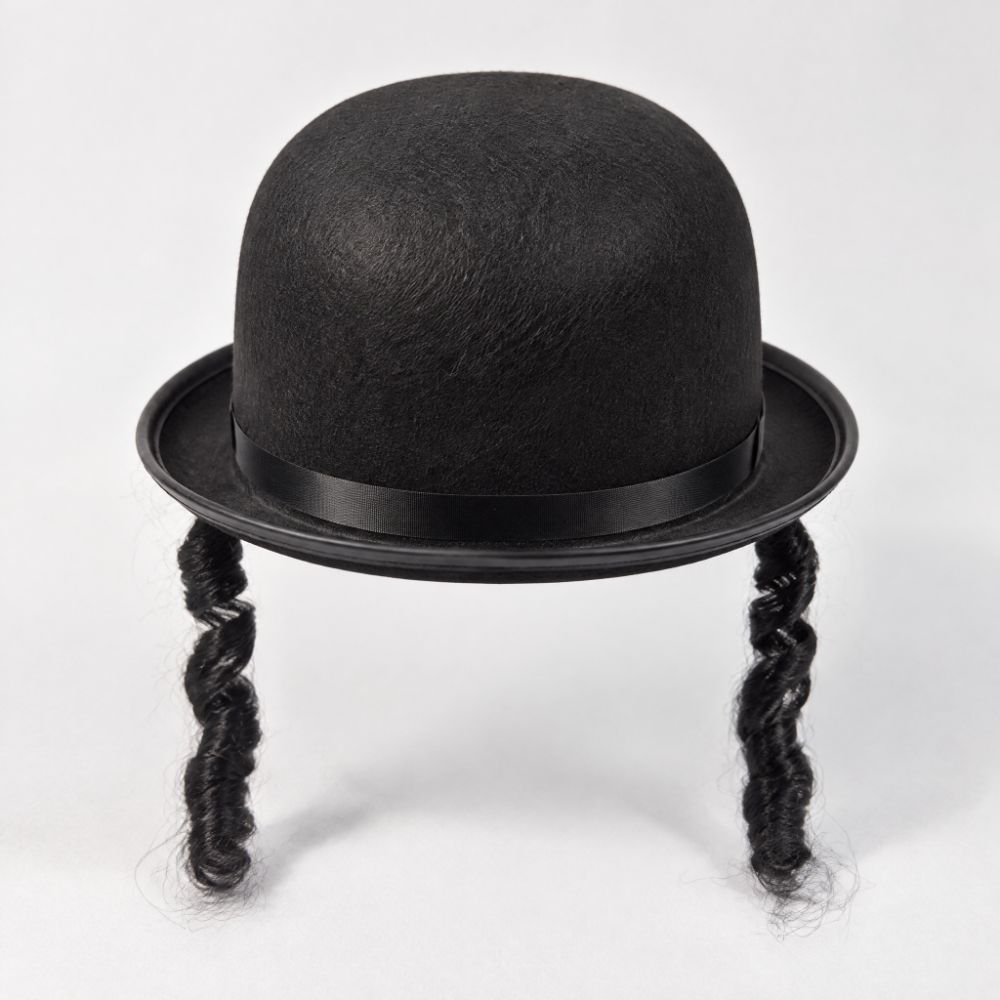 Black Color Braided Top Hat Photography Wear Bowler Hat Classical Round Dress Hat Halloween