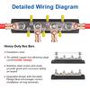 Bus Bar Battery Power 150A 12V-48V M8 SET Distribution Terminal Block Post Stud Black For Truck RV Yacht Car Camper Accessories