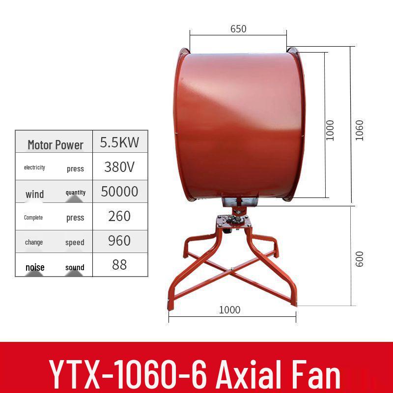 High-Power Oscillating Industrial Fan for Factory and Greenhouse Cooling