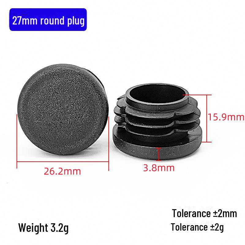 Diyami Усиленная круглая трубка Пластиковая пробка для ног 27mm