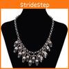 Skeleton Head Metal Necklace With Water Wave Chain For Gothic Fashion Fans