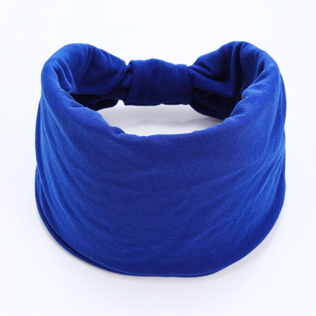 Bohemian Solid Color Stretchy Sports Headband - Sweat-Absorbing Yoga Hair Band Scarf Accessory
