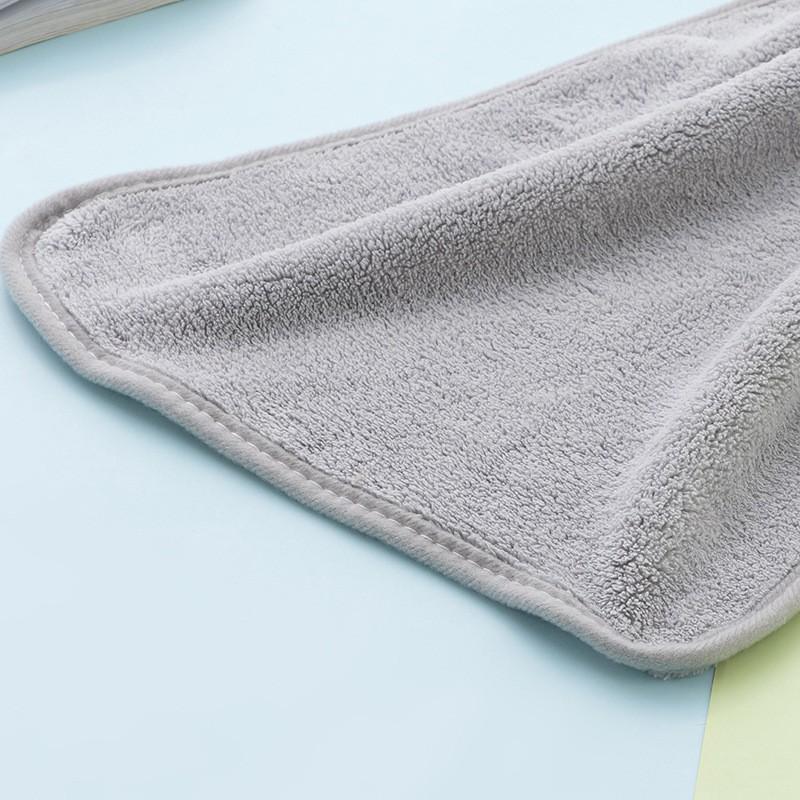 Coral Fleece Hand Towel With Bow Decor Hanging Kitchen Home Use Soft Absorbent