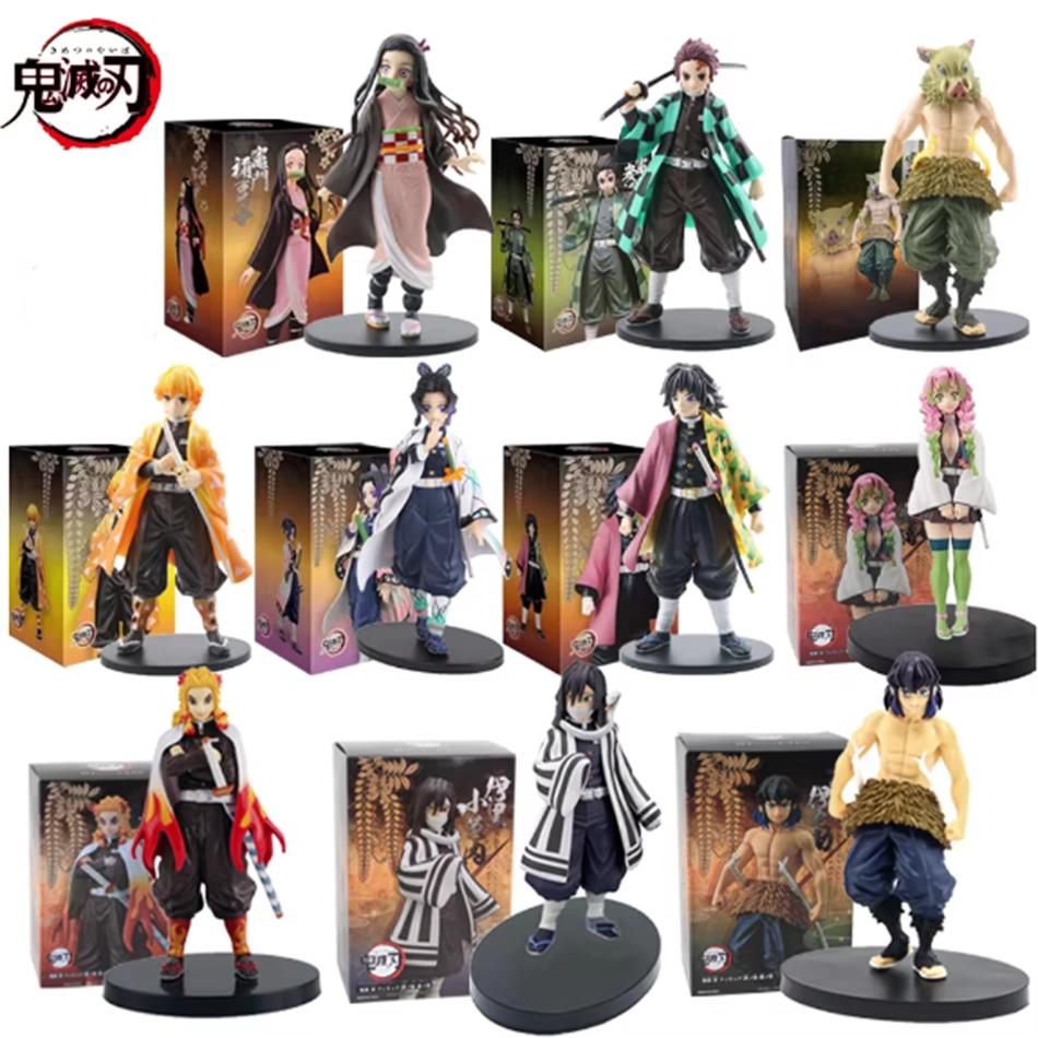 Figura de Anime Figuras de Demon Slayer Kimetsu No Yaiba Muñeco Tanjiro Nezuko Zenitsu Figura Figura de Acción Modelo Juguetes