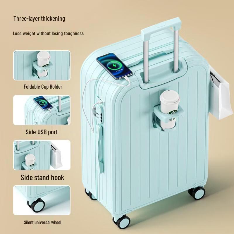 HANDUNYOU 22-inch Carry-On Luggage with Password Lock