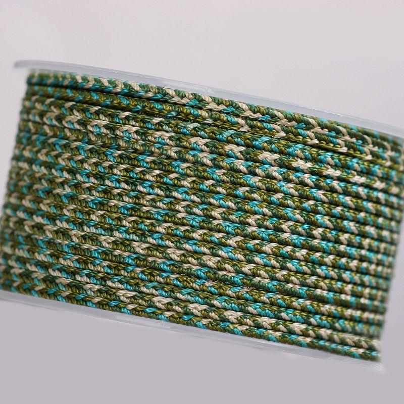 

Браслет из нити ручной вязки «Пейзаж длиной в тысячу ли», плетеный шнур, только зеленый, того же стиля, секционно окрашенная нить, плетеный шнур, шнурок для ожерелья Only this green 2.5mm Ruyi rope