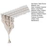 Table Runner Decorative Tulle Tablecloth with Tassel Banner Handcrafted Elegant Lace Strip Cloth for Dining Table Coffee Table TV Cabinet