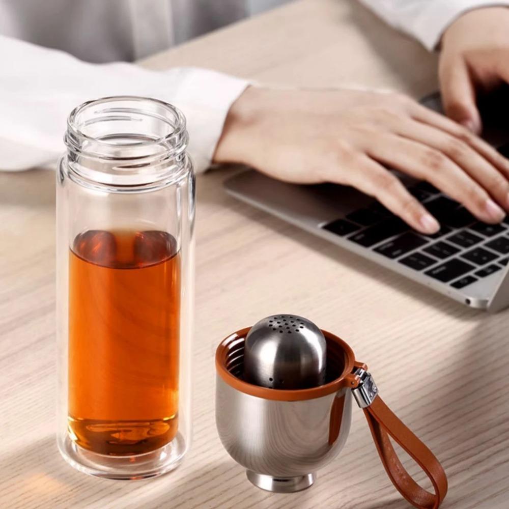 SAMADOYO-Tea Separator, Heat-Resistant Glass Brewing, Tea Filtration, Portable Cup, Outdoor, Travel, Vehicle Water Cup