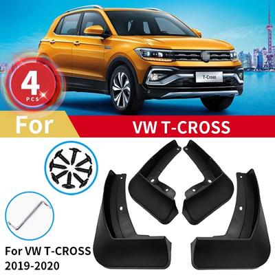 For Vw T Cross Volkswagen Fender T-Cross   Mud Flaps Front Rear Wheel Car Mudguard Cover Guards Mudflaps Accessories 4PC