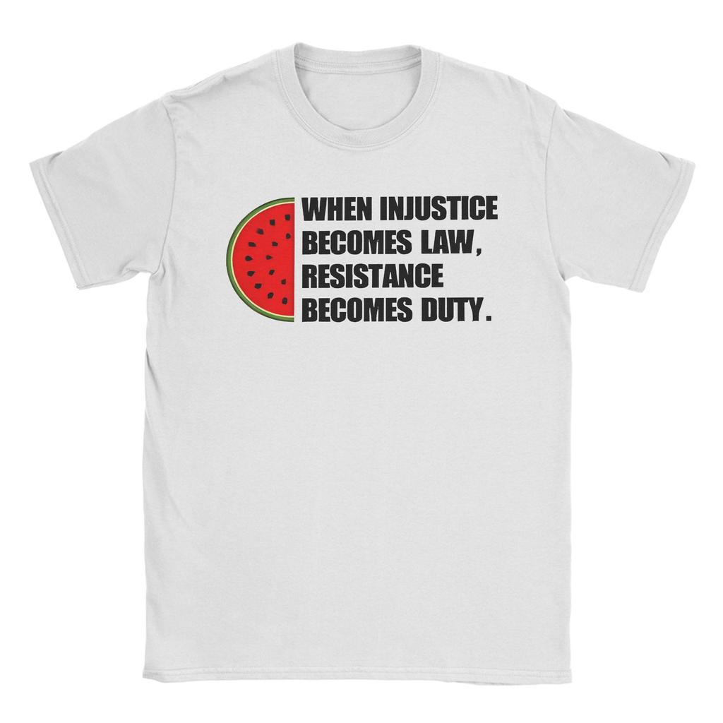 When Injustice Becomes Law Resistance Becomes Duty RBG Quote  Tshirts Mens Cotton Tops Funny  Round Neck Short Sleeve
