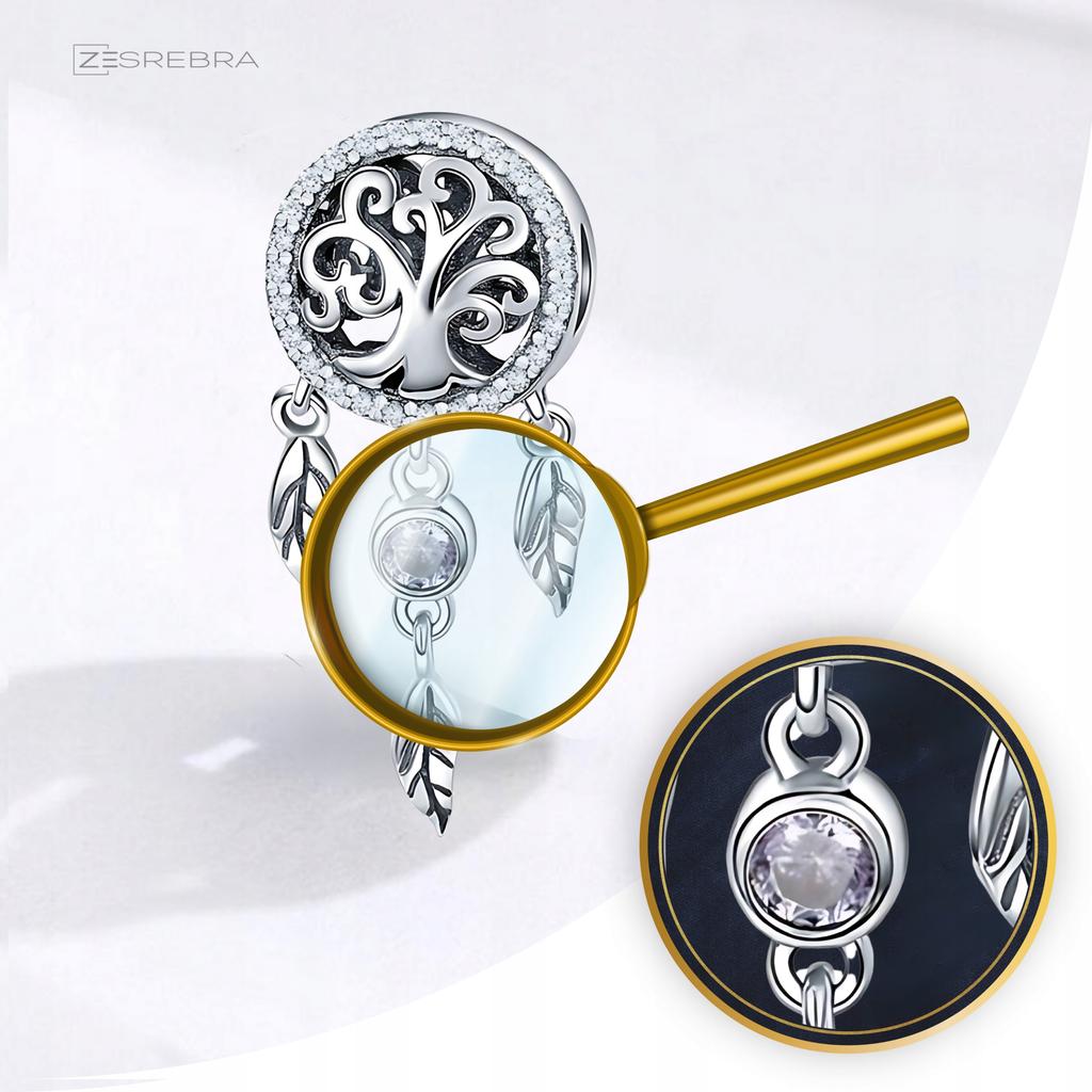 Dreamcatcher Charms 925 Bead Pendant Zircons Beads Tree