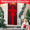 Christmas Cabinet Door Ribbon Bow Large Velvet Christmas Wreath Bow For Christmas Front Door Cabinet Home Decoration,Red