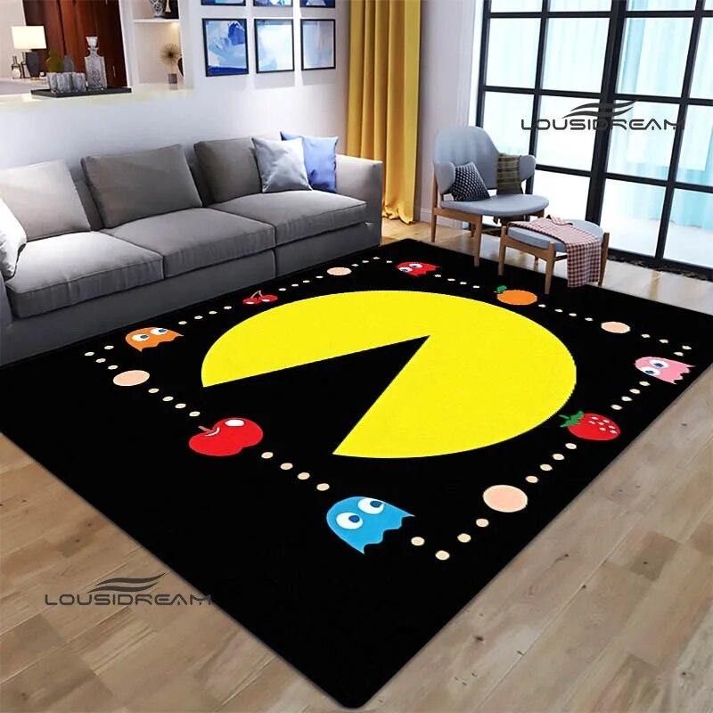 

Ковер с мультяшным принтом Pac Man, декоративный ковер для спальни, игровая комната для мальчика, мягкий нескользящий ковер, ковер для гостиной, спальни, подарок, украшение дома