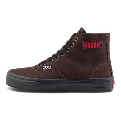 Authentic Comfortable Versatile Shock Absorption High-Top Skate Shoes Unisex Sneakers Brown VN000CBQ7W1