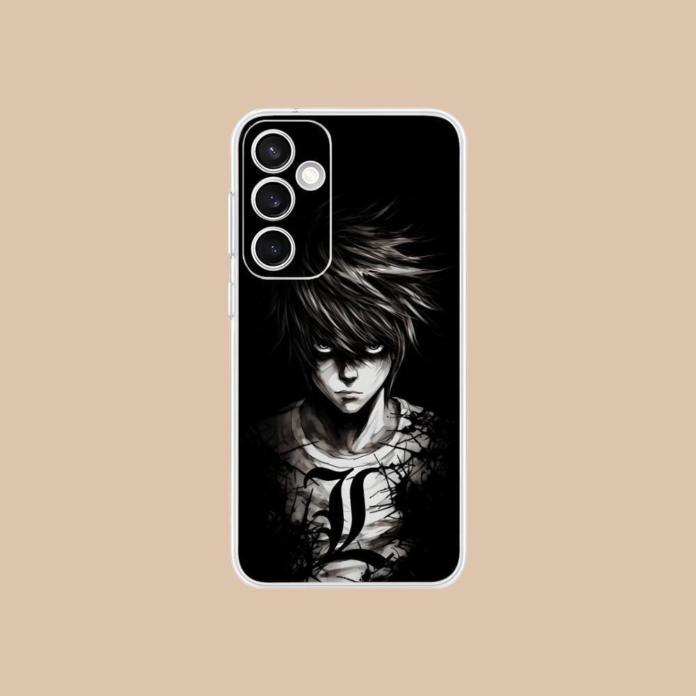 Death Note L Lawliet Mobile Phone Case for Samsung Galaxy S25 S24 S23 S22 S21Plus FE Ultra Clear Colorful Cover Cover Pretty