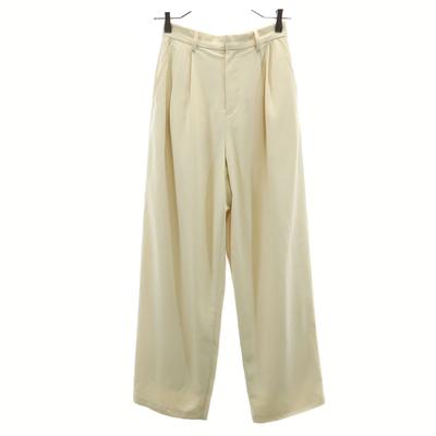 CLANE 2 Falten Weite Hose Cremegelb Damen Gebraucht
