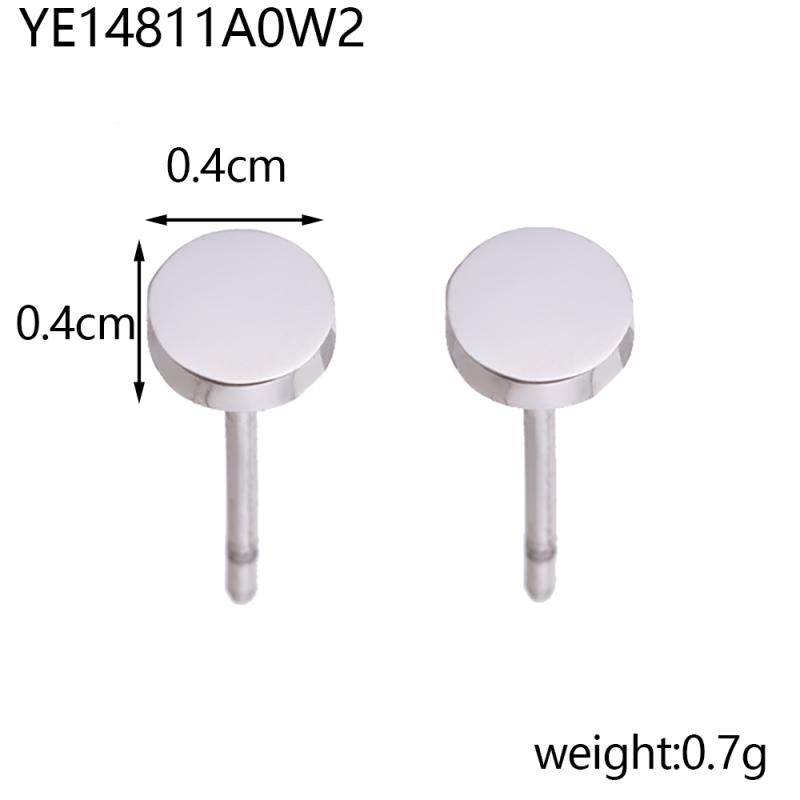 CARLIDANA Simple Design Geometric Rose Gold Plated Earrings Stainless Steel Rectangle Square Stud Earrings for Women Jewelry
