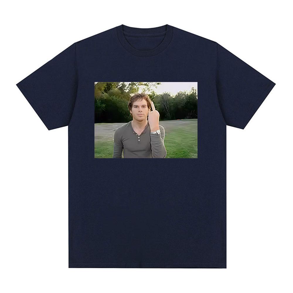 Tv Series Funny Dexter Morgan Edition Middle Finger Meme Graphic Tshirts Unisex Women Clothing Casual Cotton Short Sleeve T Shirts