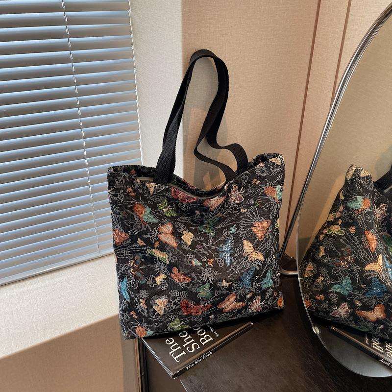 

Trend class personalized shoulder bag simple 2025 summer new women s bag student handbag tote bag чёрный