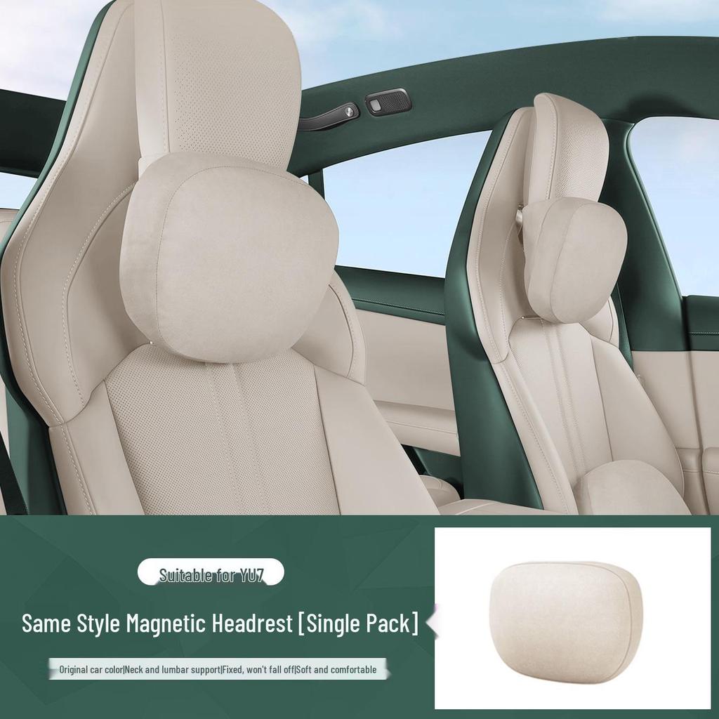 Magnetische Kopfstütze Lendenwirbelstütze für Xiaomi YU7: Bequemes Nackenkissen & Auto-Innenzubehör