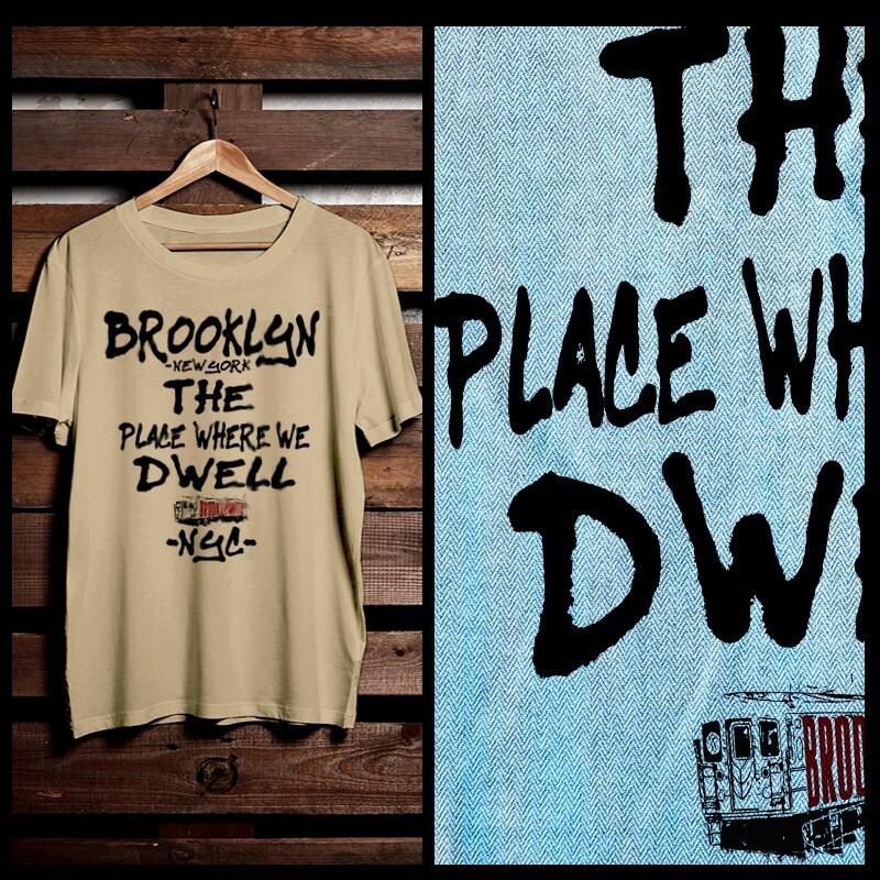 

Hip Hop t-shirt 90s rap music underground Cypha Brooklyn Dwella XL Tan tee 2XL