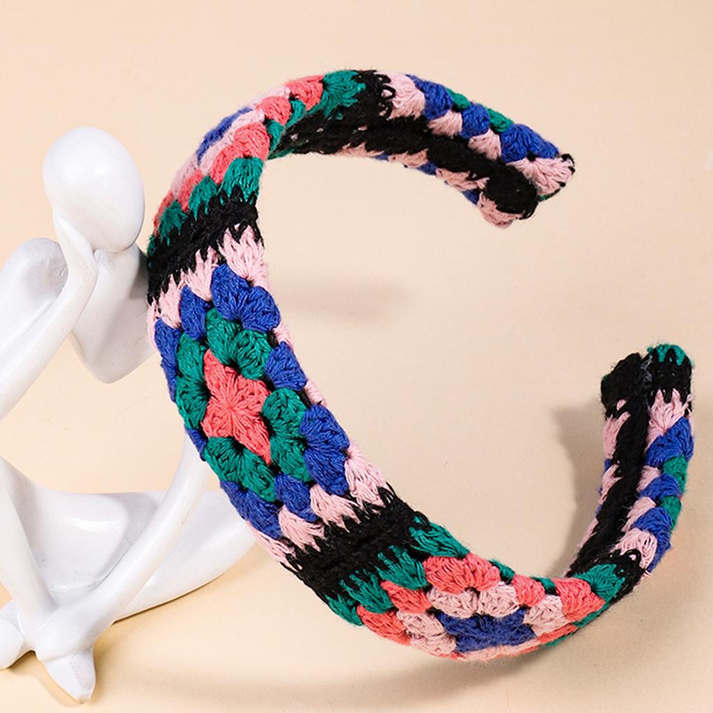Bandeau Tricoté Style Bohème Vacances d'Été au Bord de la Mer Fait Main Bandeau Accessoires Cheveux pour Femmes Filles