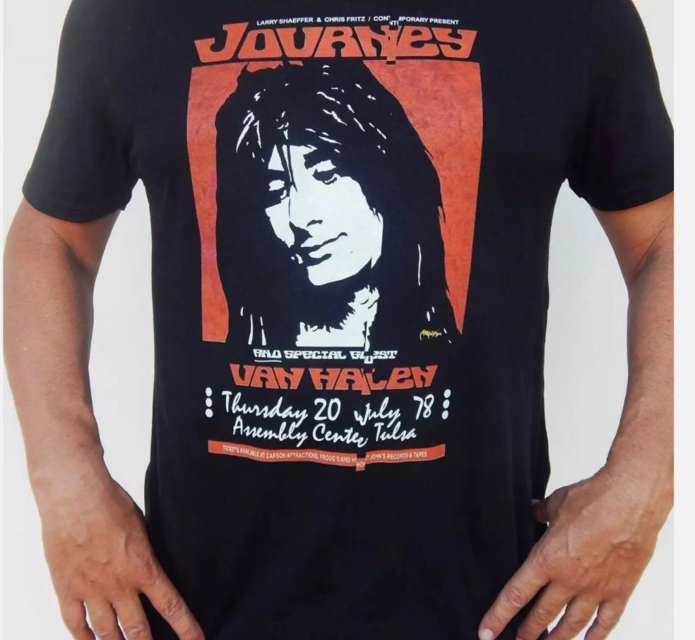 JOURNEY Steve Perry Grafické Unisexové Tričko s Krátkým Rukávem, velikost S-4XL