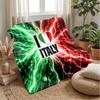 Italy Football Printed Flannel Blanket Skin Friendly Warm Decorative Throw for Indoor Couch Bed Daily Use