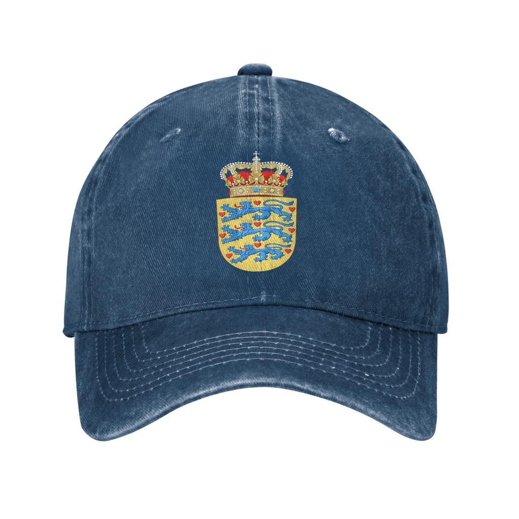 Coat of Arms of Denmark  Casual Baseball Cap  Hiking Fishing Hip Hop Hats Summer Adjustable Unisex Adult Street Style Baseball Caps