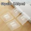 1-100Pairs Double-Sided Self Adhesive Wall Hooks Strong Sticky Transparent Traceless Kitchen Bedroom Wall Hook Storage Holders