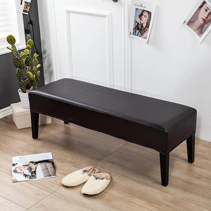 

Водонепроницаемый чехол из искусственной кожи для скамейки с защитой от пыли, прямоугольный чехол для фортепиано, эластичный чехол для дивана, табурета, пуфа