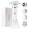 4-in-1 Waterproof Electric Facial Cleansing Brush with Deep Pore Cleansing and Silicone Massager