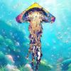 Bright Jellyfish Kite for Adults & Kids - Easy To Fly, 45cm, Light Breeze
