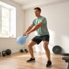 Kettlebell 6 kg Weight, Sand-Filled Weight for Beginners, Home Strength Training, 21 x 21 x 27 cm, Blue