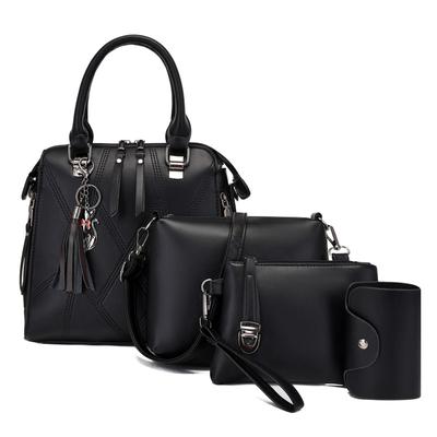 Women's Bag New Splicing Simple Four-piece Set Mother and Child Bag Large Capacity Shoulder Portable Messenger Bag