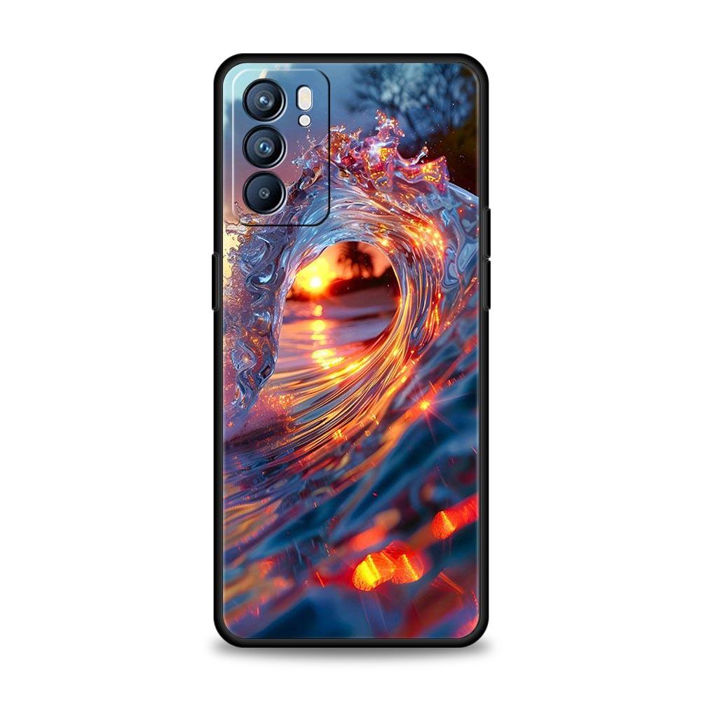 Blue Sea Ocean Waves Phone Case For Oppo Reno13 Reno12 Reno11 F Reno10 Pro A54 5G Find X5 A53 A9 A57 A78 4G A79 A80 A98 Cover