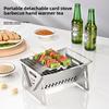 Portable Stainless Steel Folding Charcoal Stove Mini BBQ Grill for Outdoor Picnic & Camping Foldable Cooking Equipment