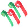 4Pcs Gift Ribbon Premium Polyester Bright Colors Exquisite Pattern Wide Application Wrapping Ribbon