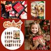 Julehunde-adventskalender 24 dager Akryl hengende ornamenter Festlige tema-sjarmer Nedtellingsdekorasjoner