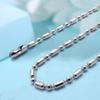 Collana casual alla moda da 2,4 mm Squisito colore argento leggero