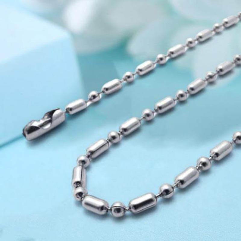 Collana casual alla moda da 2,4 mm Squisito colore argento leggero