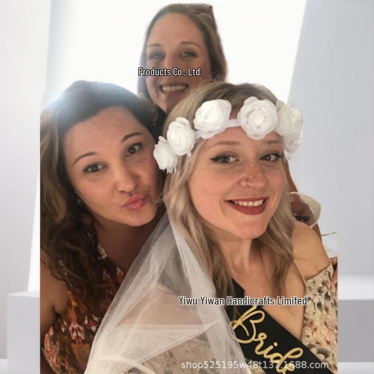 

Бестселлер Свадебный Девичник Цветочная Корона Фата Under 60cm белый