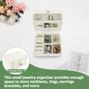 Portable Jewelry Storage Box Mini Travel Jewelry Box Sqaure Jewelry Storage Case Earrings Necklace Ring Organizer Display
