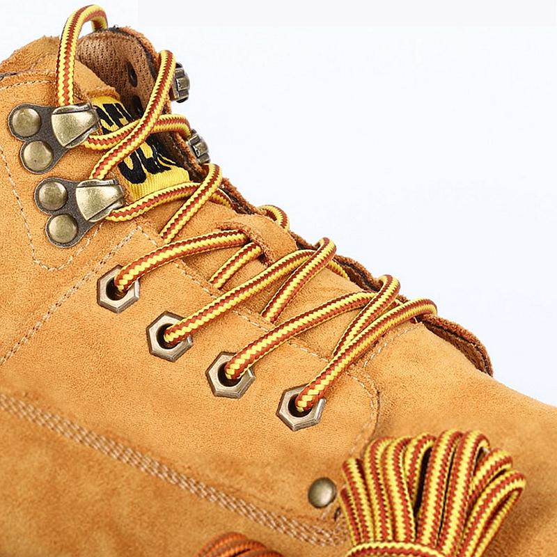 1Pair Round Boot Shoelaces Striped Sneakers Shoe Laces Boots Laces Shoes Strings Outdoor Walking Hiking Shoelace