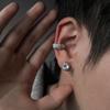 Iced Crystal Zircon Ear Clips - Trendy and Dazzling, High-end and Masculine. Unilateral Ear Bar Clips for Men. Women's Earrings.