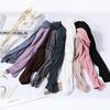 Women's Black Half-High Collar Long-Sleeve Shirt - Korean Style, 2025 Spring/Autumn