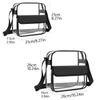 with Zipper Clear Shoulder Bag PVC Beach Tote Bag Casual Crossbody Messenger Bag  Swimming