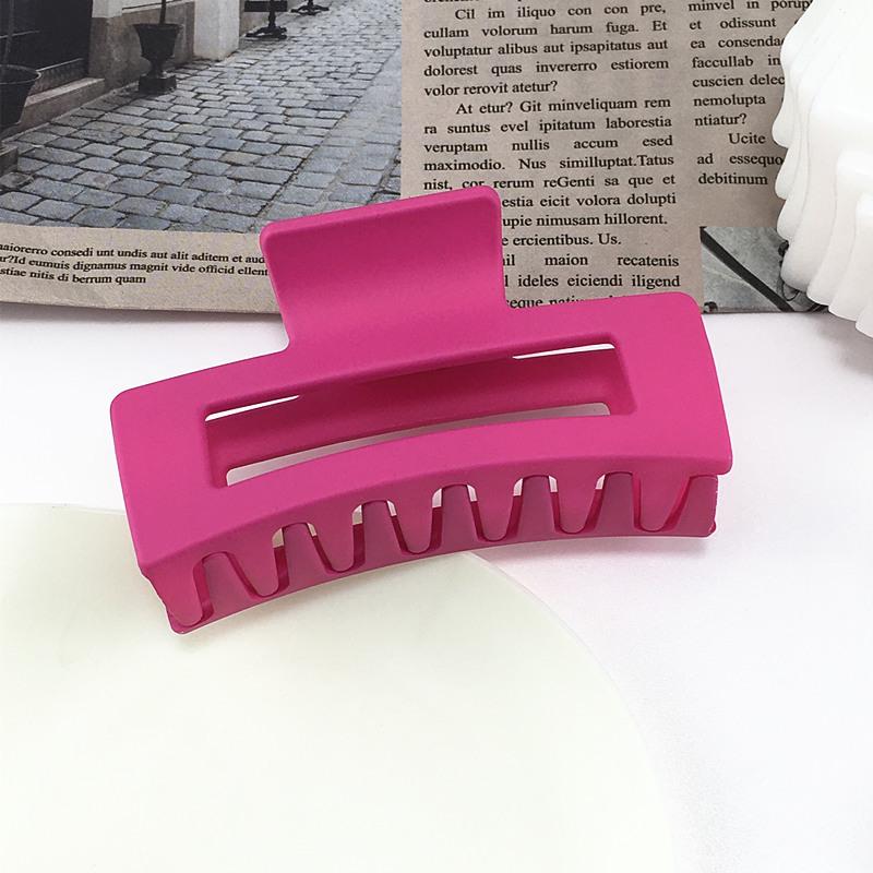 High-End Frosted Solid Color Hair Clip for Women